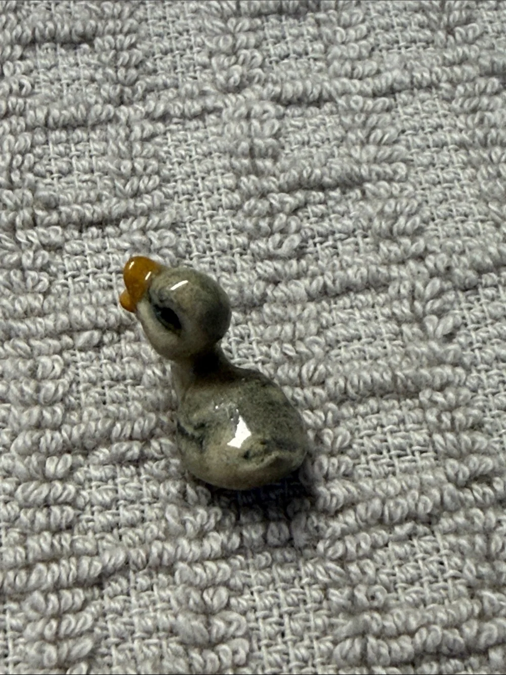 Vintage Hagen Renaker miniature Gray Ceramic Duck Figurine